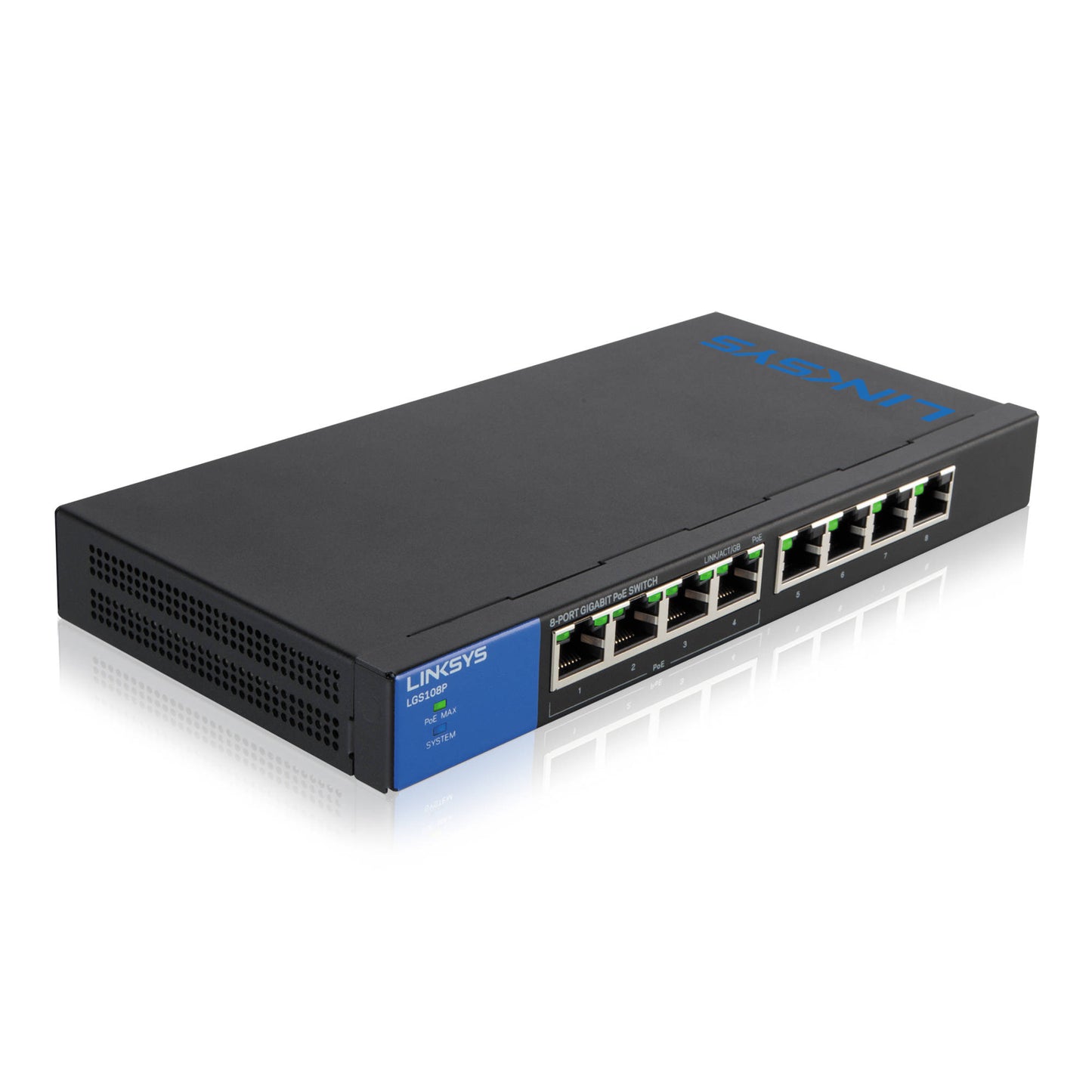 Linsys LGS108P 8 Ports Unmanaged PoE Switch